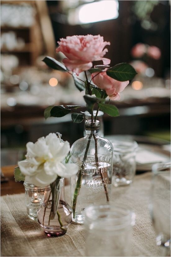 wedding inspiration, wedding ideas, center pieces and woodland wedding