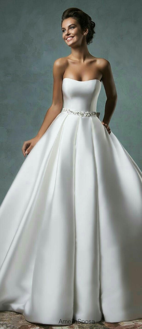 ballgown, wedding dress, crystals and satin