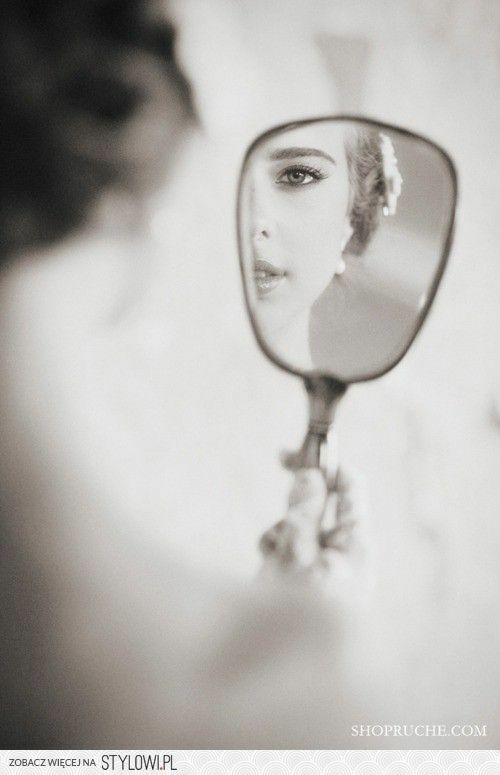 attractive, bride, mirror and groom