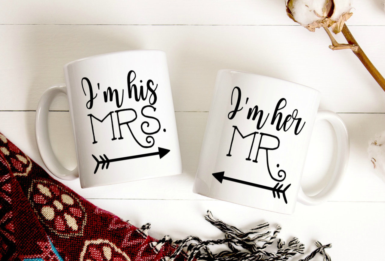 i'm his mrs, i'm her mr, couples mugs and groom