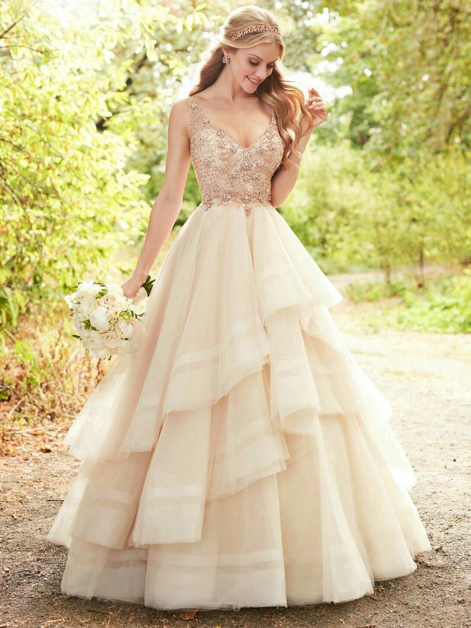 trees, clothes, girl and dress