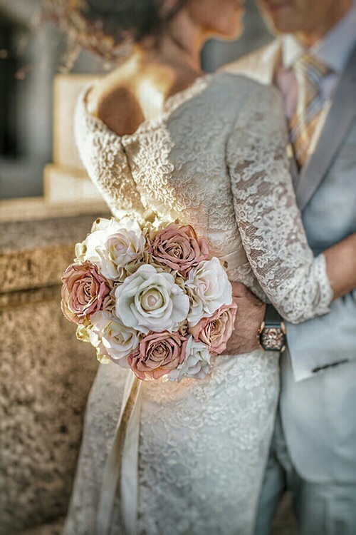 white dress, husband, wife and just married