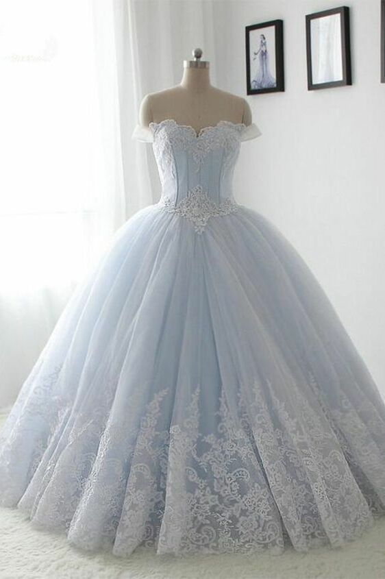 blue dress, princess, ball gowns and fashion