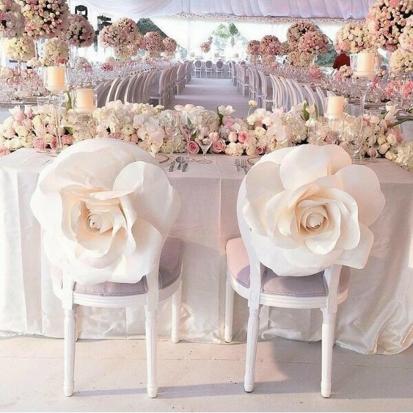 decorations, flowers and bride