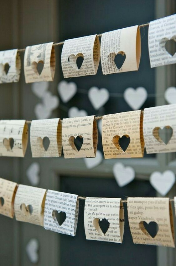 bunting, old and books