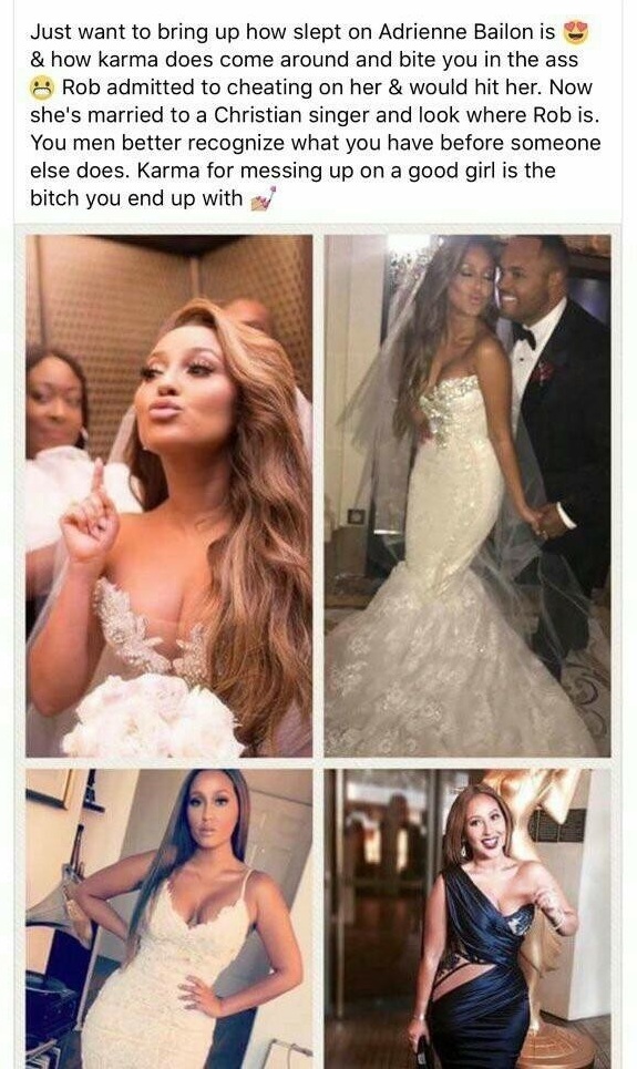 ex gf, adrienne bailon and rob kardashian