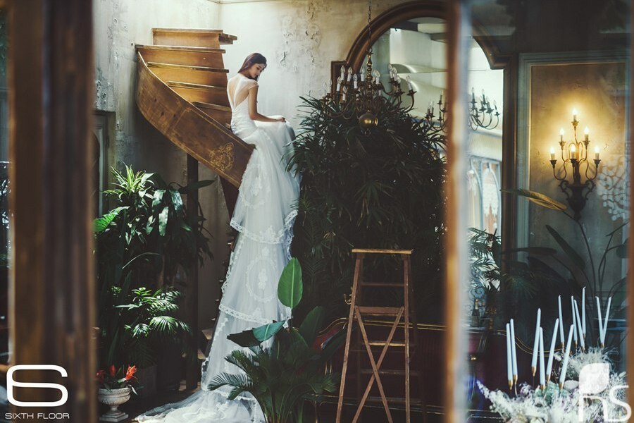 choi myung, rosasposa, korean fashion and wedding dress