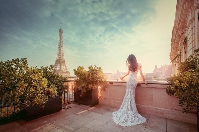 dress, paris and wedding dress