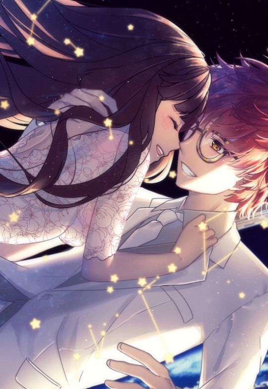 anime boy, mystic messenger, saeyoung choi and mc (mm)