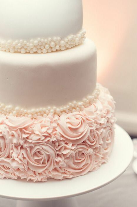 white, flowers, cake and pink
