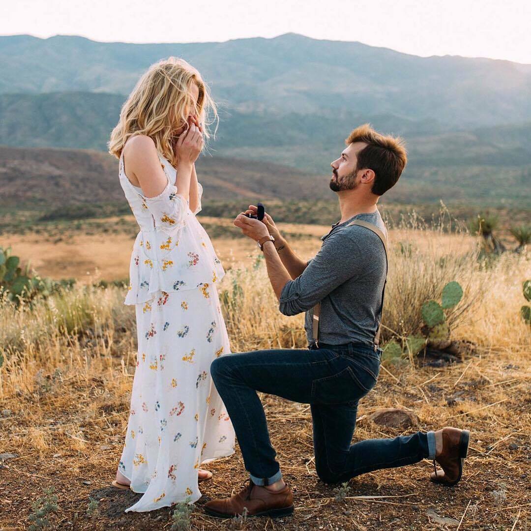 couple, proposal, love and ring