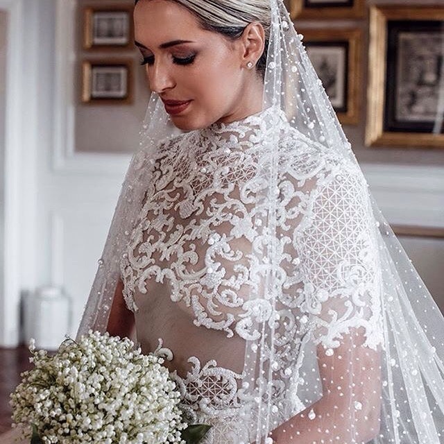 noivas, vestido, renda and casamento
