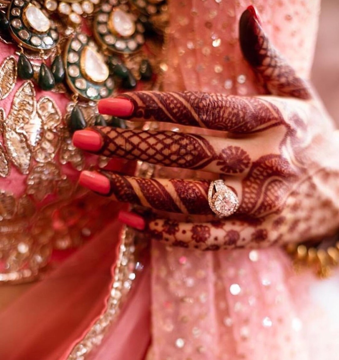indian, bride, beautiful and peach