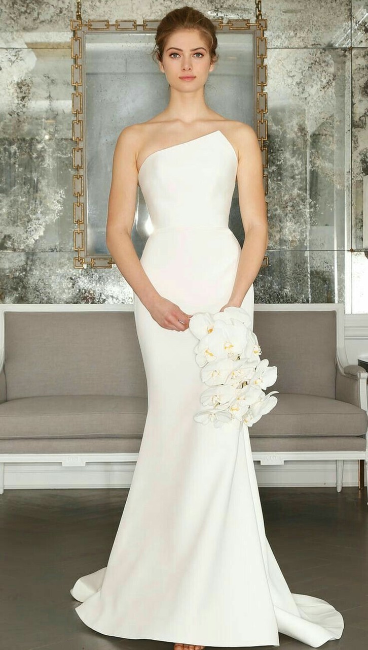 satin, gown, white and simple
