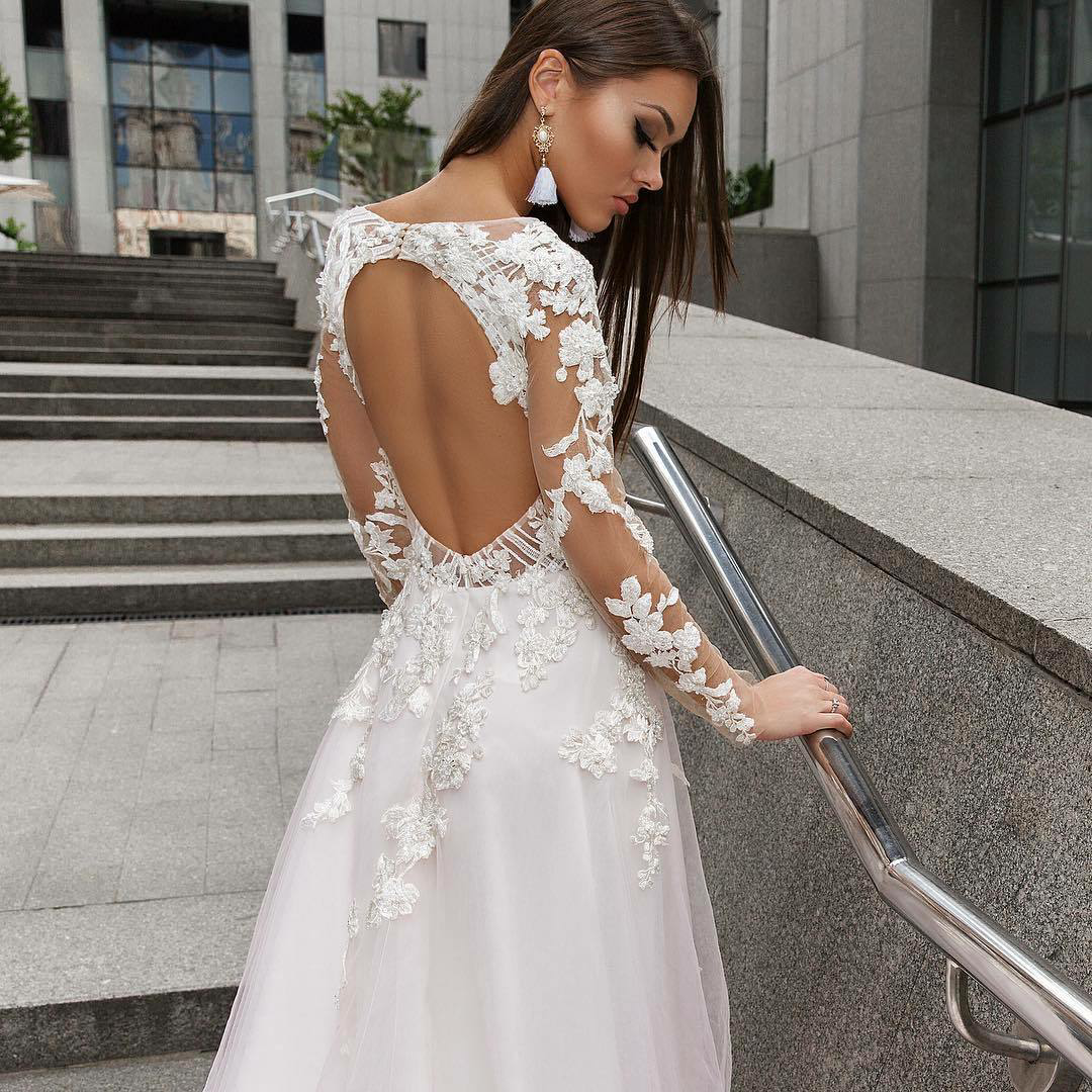 girl, open back dress, flowers and fashion