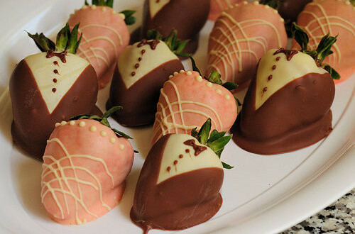 chocolate, strawberry and yummy