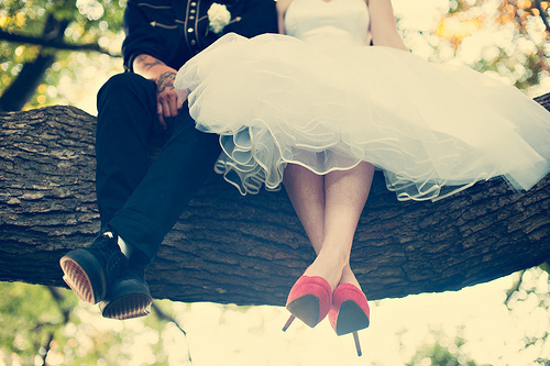 pretty, red and high heels