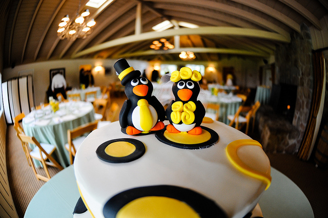 pinguins and cake
