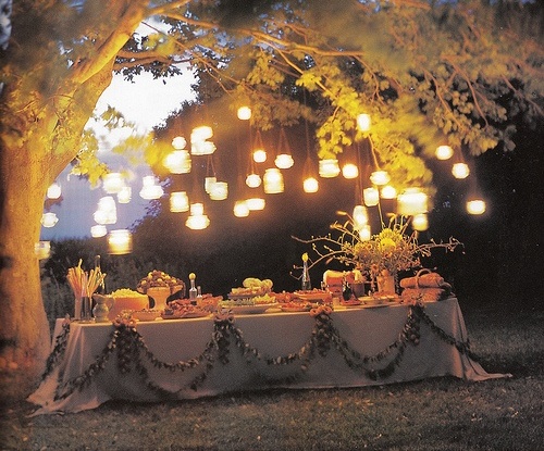 table, candles and wedding day