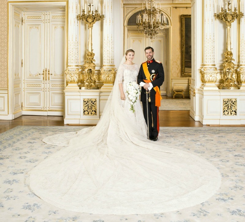 stephanie, elie saab, royal and wedding dress