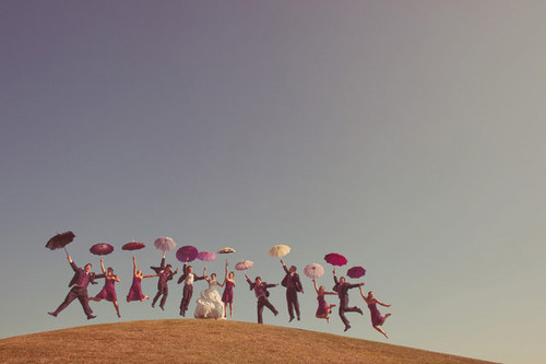 umbrella, fun and jump