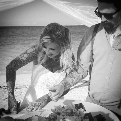 p&b, black and white, tatoo and smile