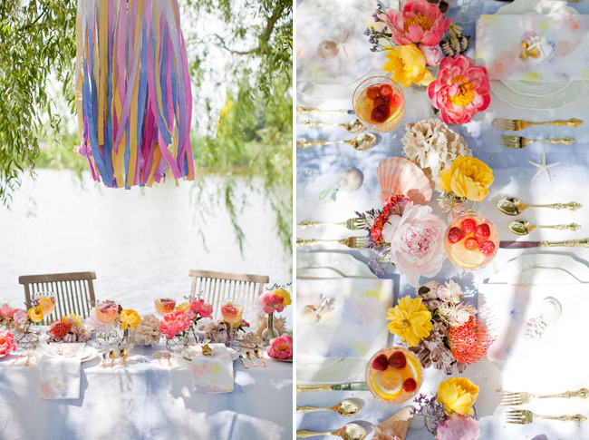 summer, flowers, party and decor