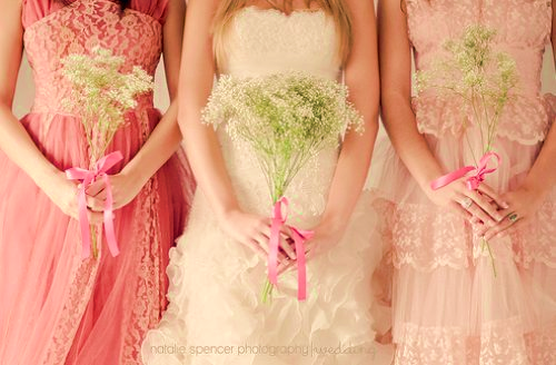 dresses, pink and white