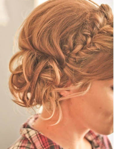 curls, updo and cute