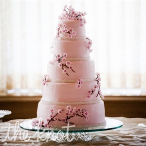 pink wedding cake