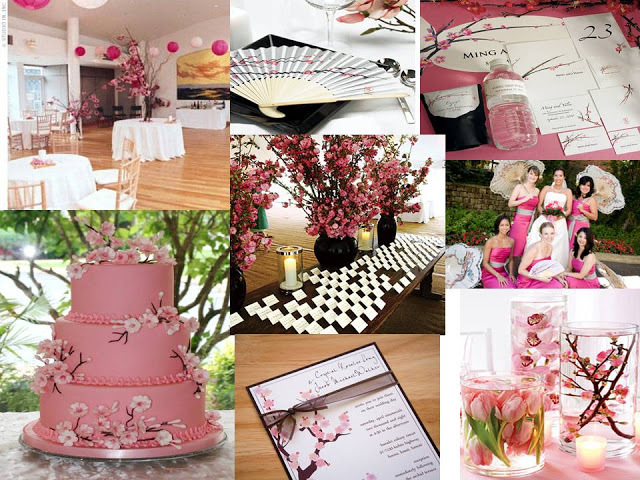 cherry blossom and wedding theme
