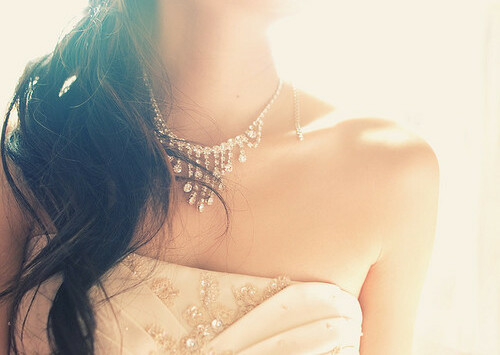 girl, choker and dress