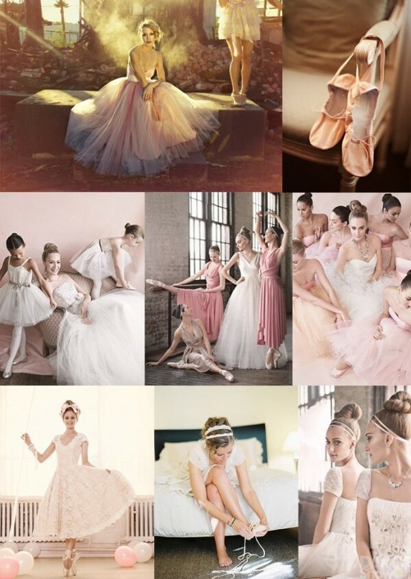 ballet, bride and ballerina