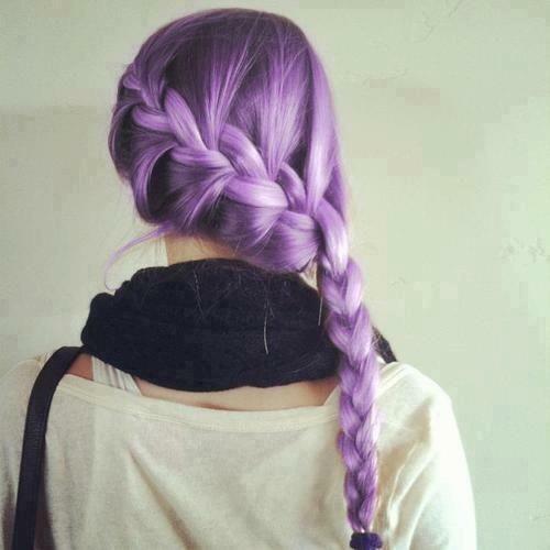 purple, cool, cute and braid