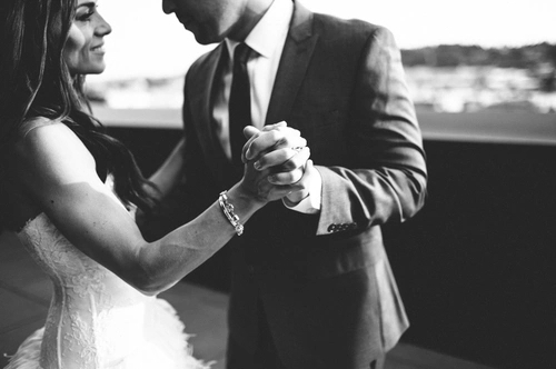 black and white, couple and dance