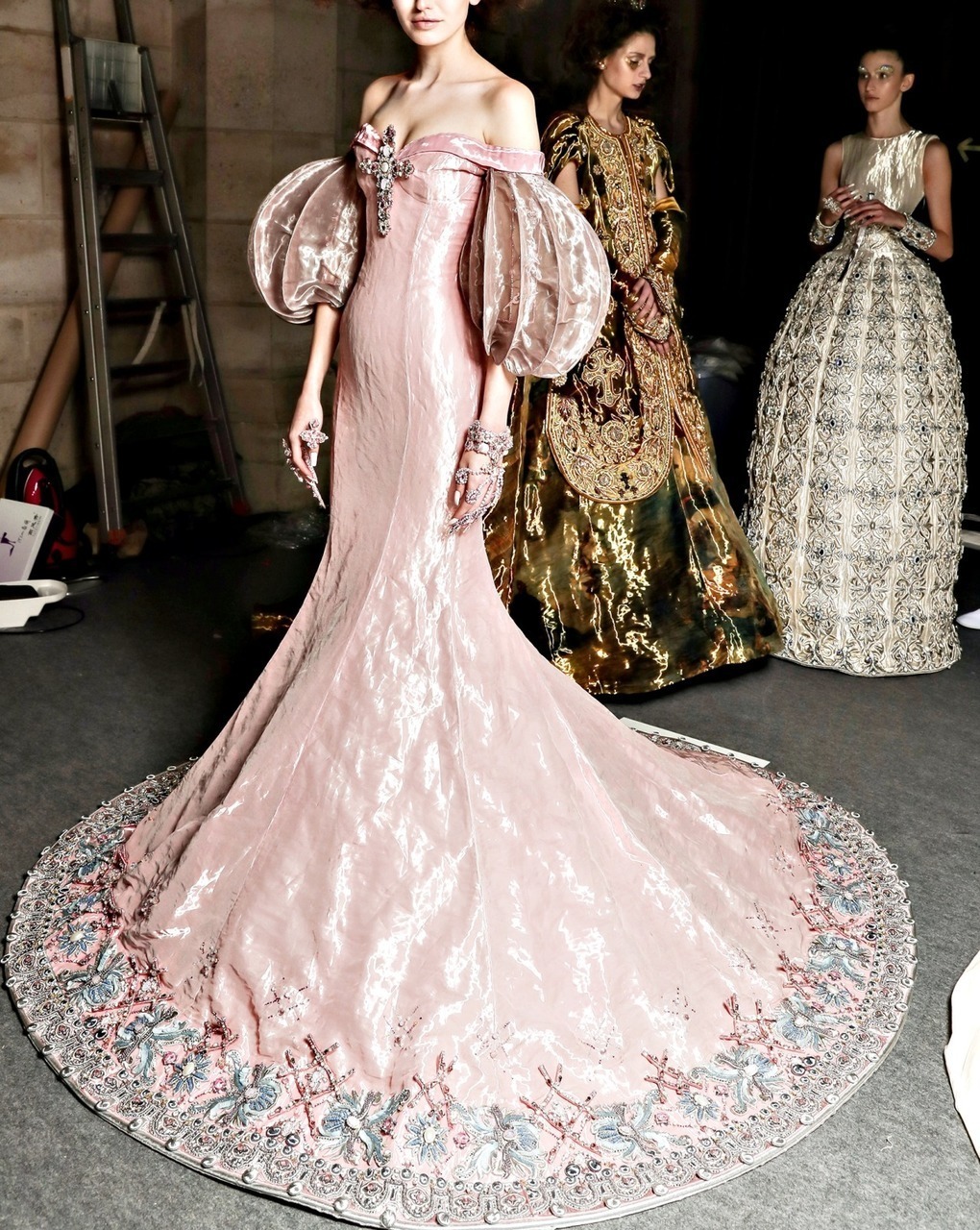 gowns, lace, glamour and dress