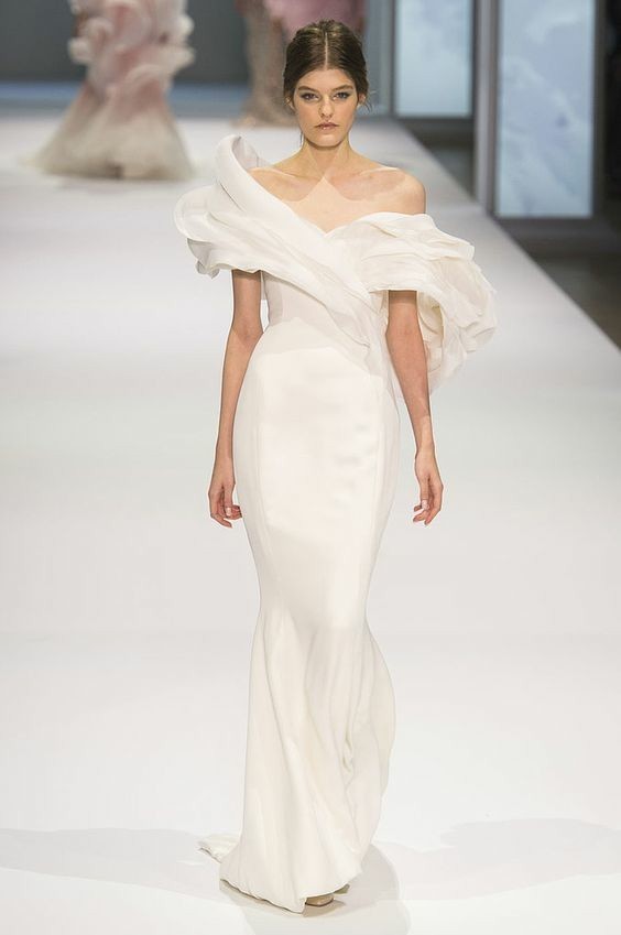 wedding dress, runway, model and glam