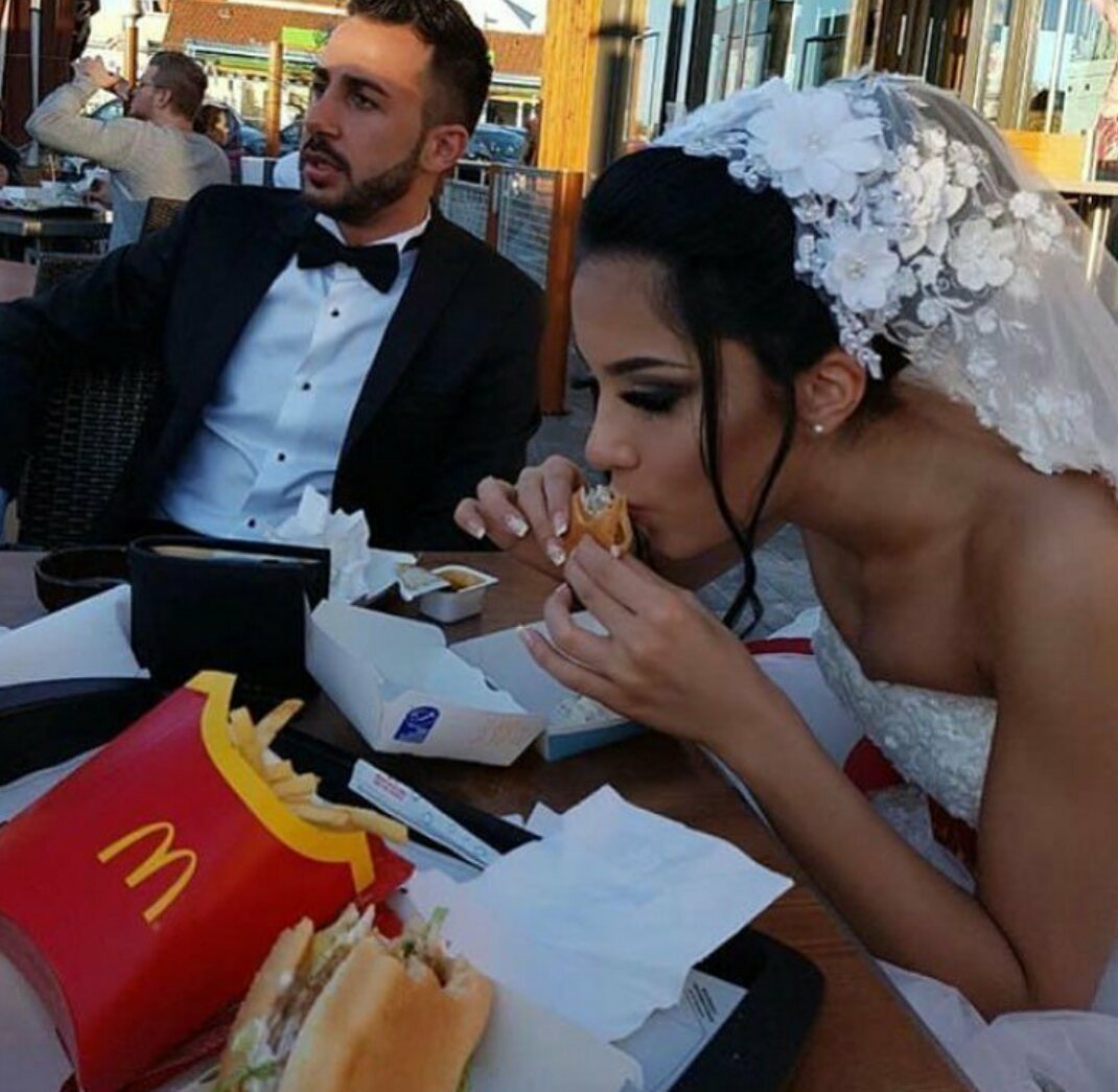 just married, love, wedding dress and travel