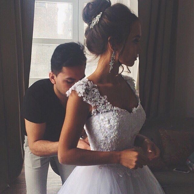 wedding dress, wedding day, in love and groom