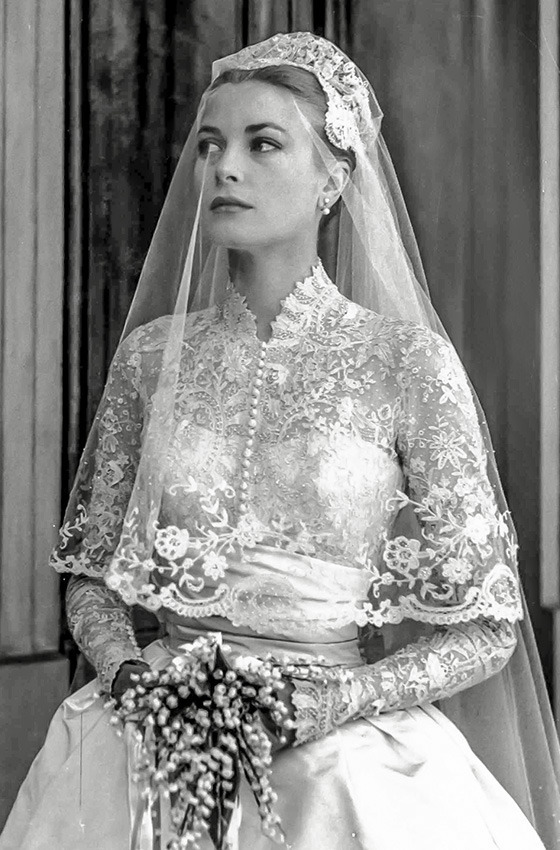 grace kelly, fashion, beautiful and wedding gowns