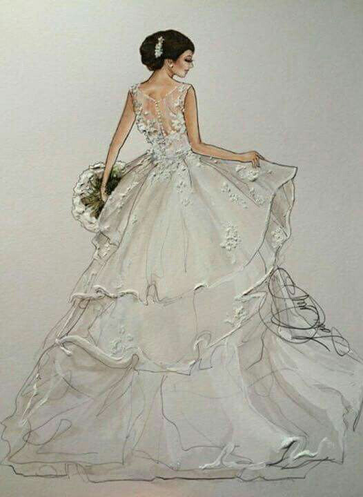 sketches, dresses, fashion model and drawing