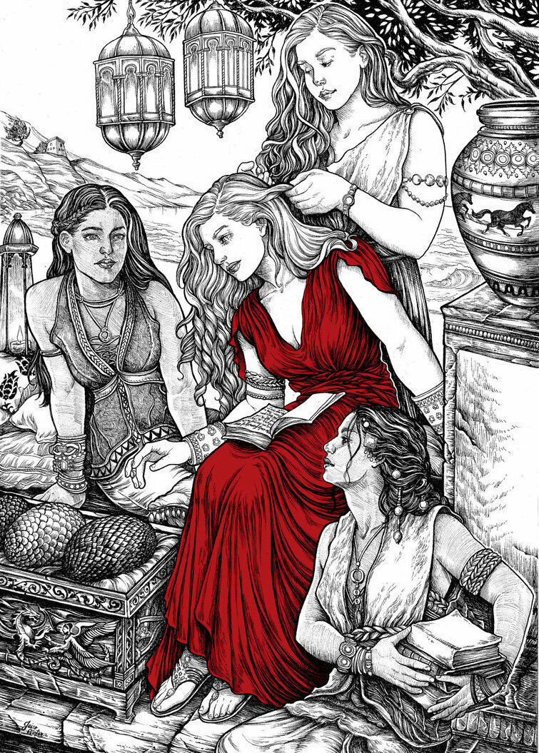 wedding gifts, dotrhaki's handmaidens, daenerys targaryen and house targaryen