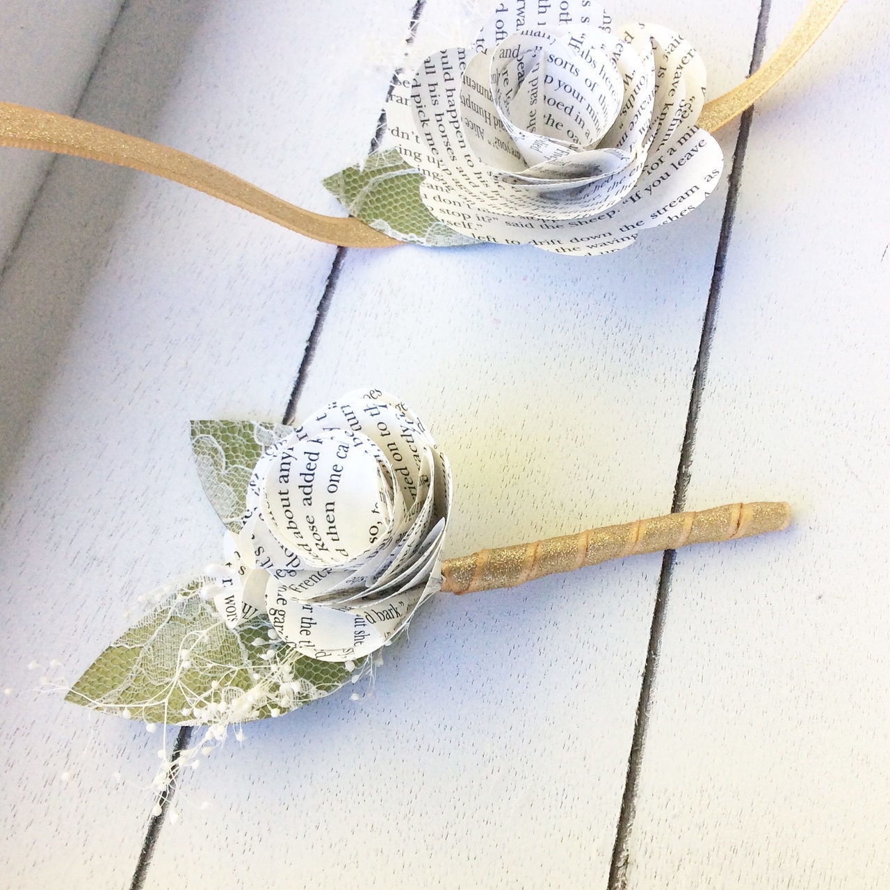 book corsage, etsy, wedding corsage and decor