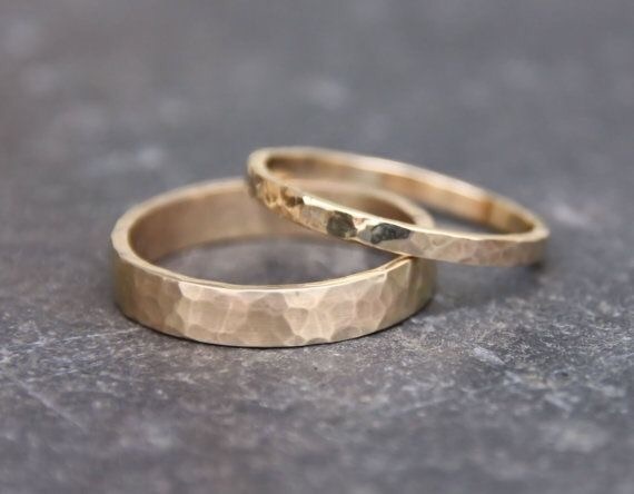 jewelry, rings and hammered gold