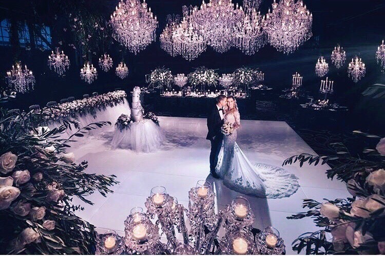 glamorous, ?, lights and wedding dress