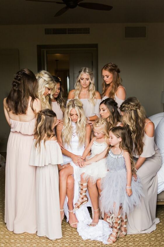 praying, dresses, white and heels