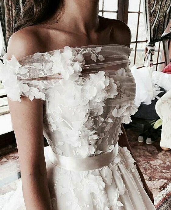 luxury, flowers, haute couture and dress