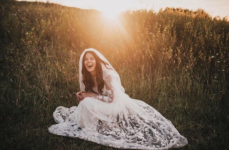 veil, happy, bride and lace