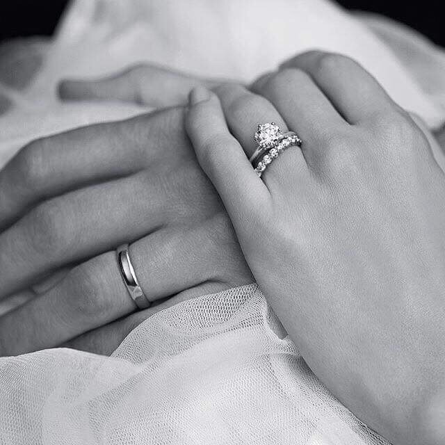 tiffany, solitaire, and co and wedding ring