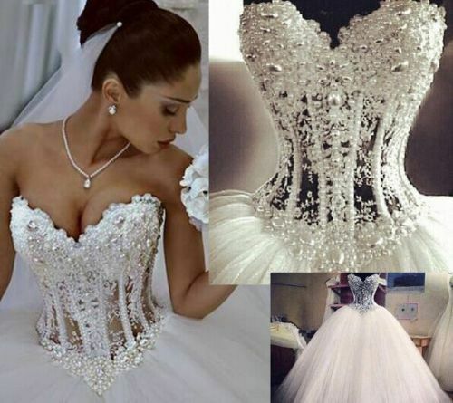 bridal gown, tulle and a-line
